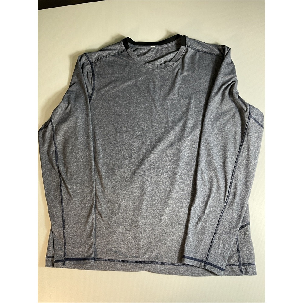Lululemon Men's Large Gray Long Sleeve Athletic Workout Shirt Tagless